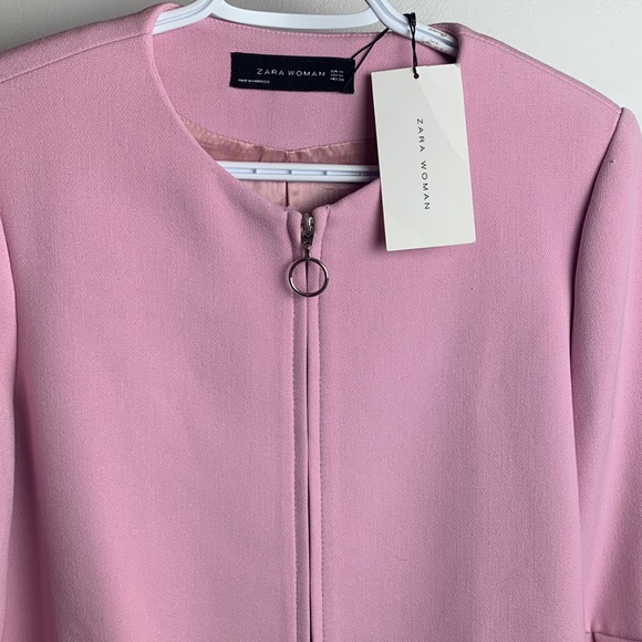 Nwt Zara pink spring bell sleeve coat - Picture 2 of 10
